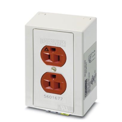 Phoenix Contact 5601677 Rail-mounted dual power outlet with two 120 V AC/15 A... - Afbeelding 1 van 1