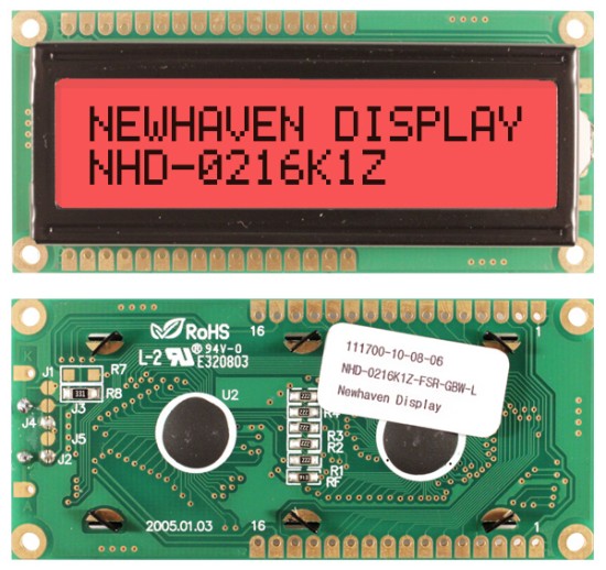 NHD-0216K1Z-FSR-GBW-L by newhaven display